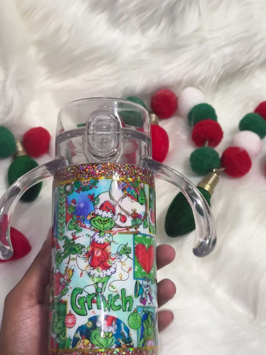 Grinchy sippy cup 12oz